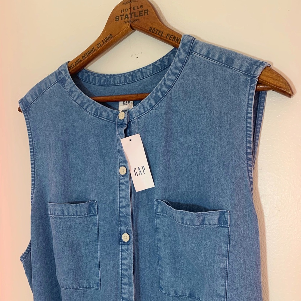 GAP | Midi Denim Sleeveless Dress | Size XL | NWT